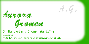 aurora gromen business card